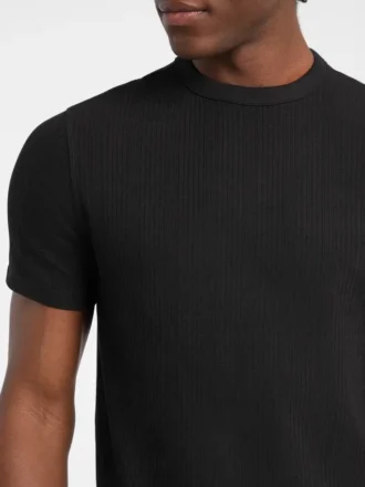 T-shirt slim à côtes multicolores
