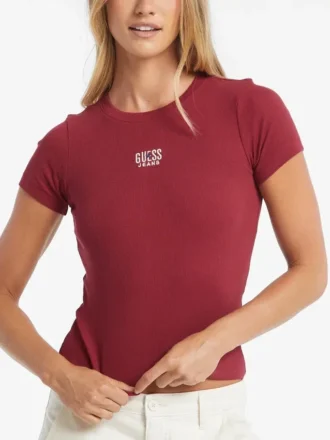 T-shirt slim à logo brodé