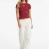 T-shirt slim à logo brodé T-shirt slim à logo brodé
