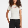 T-shirt slim à logo estampé et effet chiné T-shirt slim à logo estampé et effet chiné