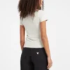 T-shirt slim à logo estampé et effet chiné T-shirt slim à logo estampé et effet chiné