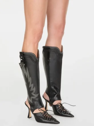 Talon recouvert de cuir