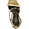 Talons à plateforme avec logo en chaîne et strass
