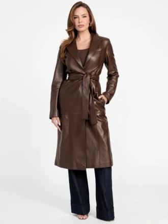 Trench-coat en cuir Lana