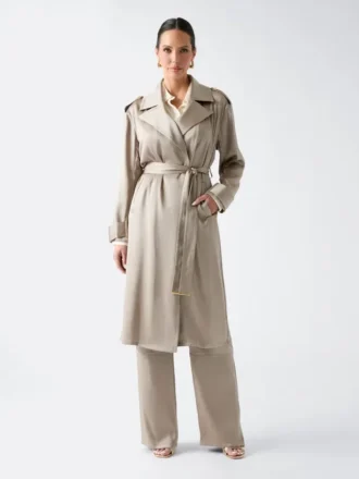 Trench-coat en satin Eva