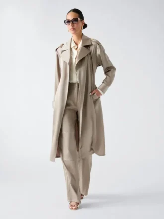 Trench-coat en satin Eva