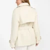 Trench court en simili cuir Marika