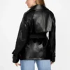 Trench court en simili cuir Marika