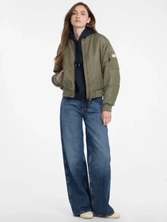 Veste aviateur en satin