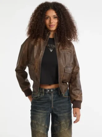 Veste aviateur en simili cuir Guess Originals