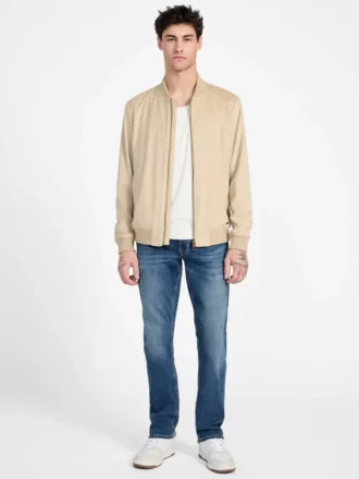 Veste aviateur en simili-suède écologique Veste aviateur en simili-suède écologique
