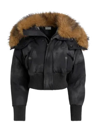Veste à capuche en fausse fourrure