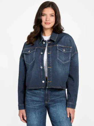 Veste-chemise en denim western éco