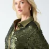Veste-chemise à paillettes Kaia