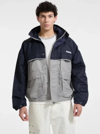 Veste coupe-vent à blocs de couleur Veste coupe-vent à blocs de couleur