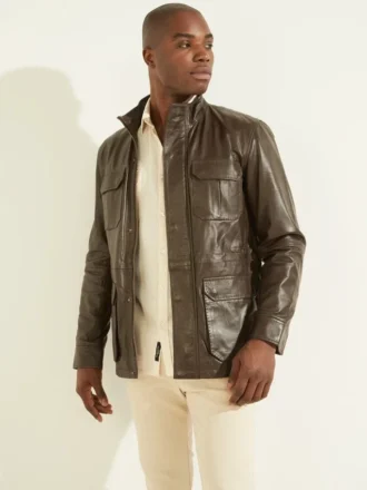Veste de campagne en cuir