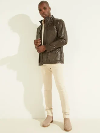 Veste de campagne en cuir
