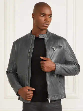 Veste de motard en cuir