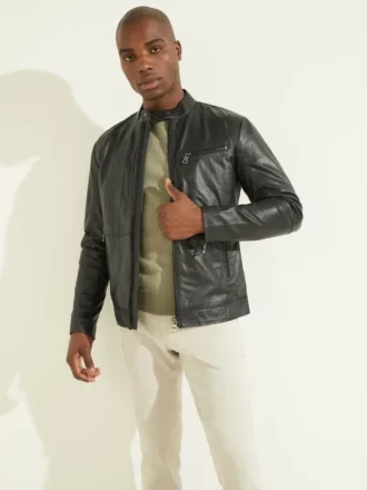 Veste de motard en cuir