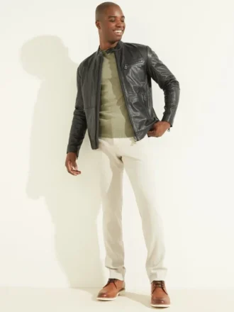 Veste de motard en cuir
