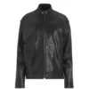 Veste de motard en cuir craquelé