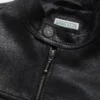 Veste de motard en cuir craquelé