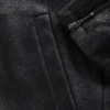 Veste de motard en cuir craquelé