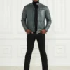 Veste de motard en cuir véritable