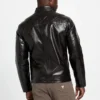 Veste de motard en simili cuir