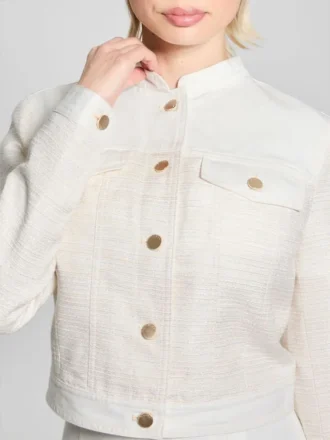 Veste en tweed et denim Elsie