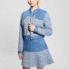 Veste en tweed et denim Elsie