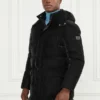Veste longue à capuche en duvet