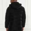 Veste longue à capuche en duvet