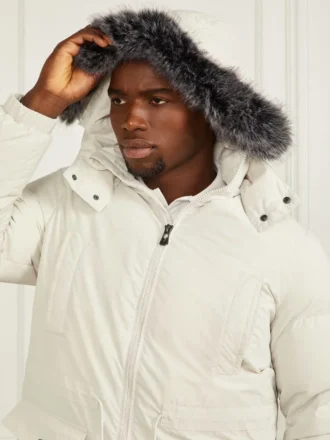 Veste longue en vrai duvet