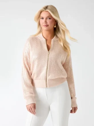 Veste-pull à paillettes Claudia