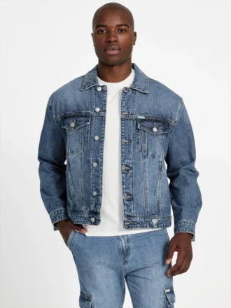 Veste trucker en denim décontractée