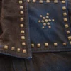Veste zippée en velours de denim